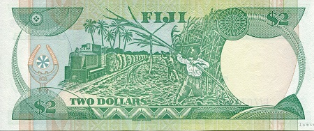 Fiji 2 Dollars UNC pick #: 87a