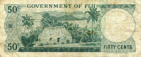 Fiji 50 Cents VG/G (See large scan) pick #: 58a