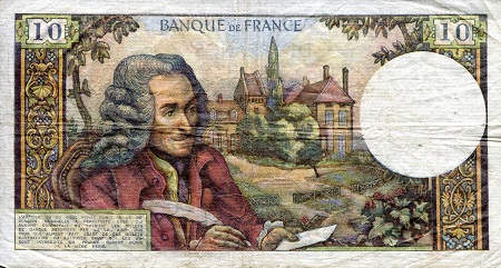 France 10 Francs F/VG (See large scan - Pinholes) pick #: 147c