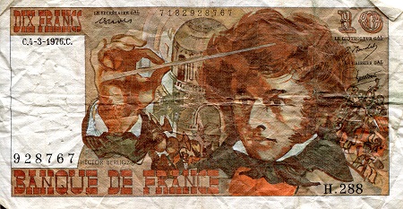 France 10 Francs Pick Number: 150c F/VG (Pinholes) Banknote