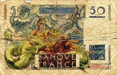 France 50 Francs VG/G (see large scan)  pick #: 127b
