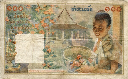 French Indochina 200100 Piastre F/VG (see Large scan) pick #: 103a