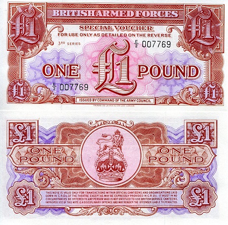 Great Britain 1 Pound Pick Number: m29 UNC Banknote