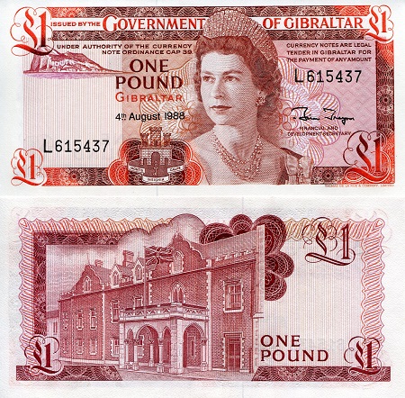 Gibraltar 1 Pound Pick Number: 20e UNC Banknote