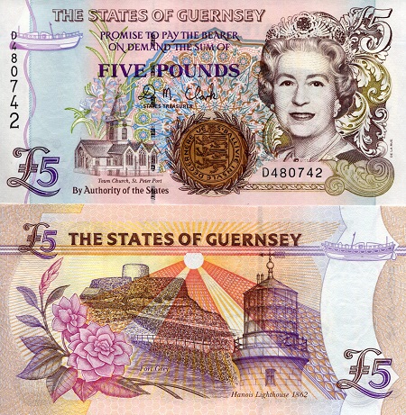 Guernsey 5 Pounds Pick Number: 56c UNC Banknote