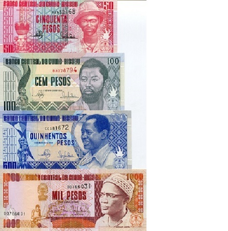 Guinea-Bissau 50 - 1000 Pesos Pick Number: 10 - 13b UNC Banknote