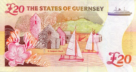 Guernsey 20 Pound UNC pick #: 58ca