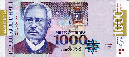 Haiti 1,000 Gourdes Pick Number: 278f UNC Banknote