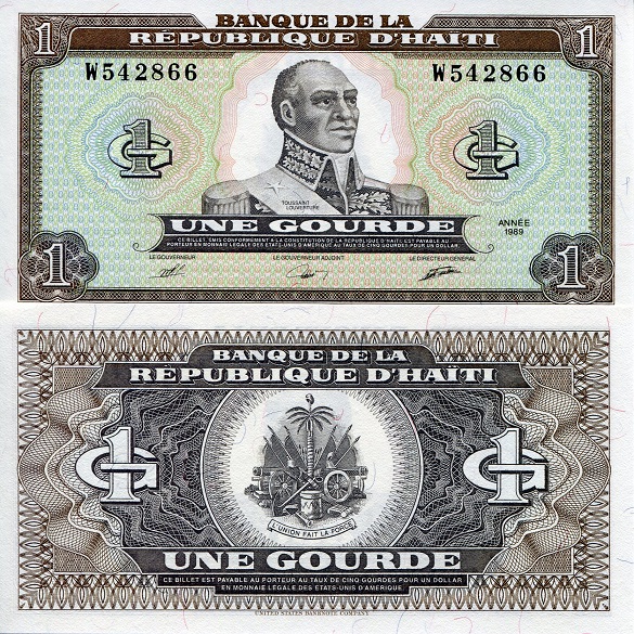 Haiti 1 Gourdes Pick Number: 253a UNC Banknote
