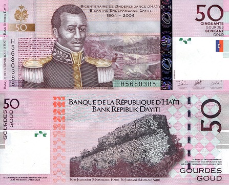 Haiti 50 Gourdes Pick Number: 274a UNC Banknote