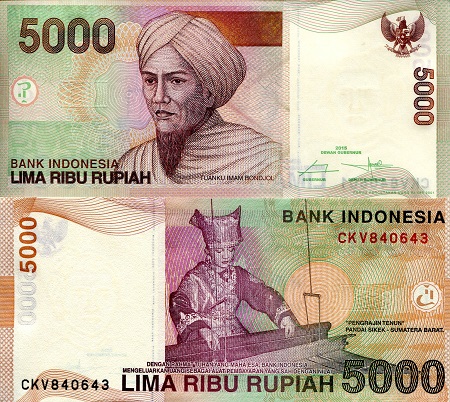 Indonesia 5,000 Rupiah Pick Number: 142p UNC Banknote