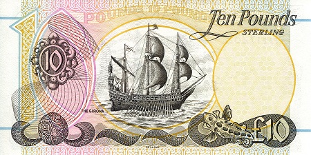 Ireland, North 10 Pounds UNC  pick #: 136a