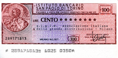 Italy (Emergency Issue) 100 Lire Pick Number: be1813 aUNC Banknote