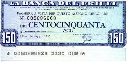Italy (Emergency Issue) 150 Lire Pick Number: be6668 aUNC Banknote