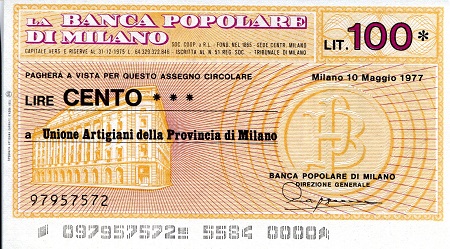 Italy (Emergency Issue) 100 Lire Pick Number: be7572 aUNC Banknote