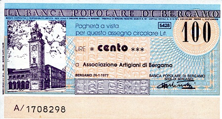 Italy (Emergency Issue) 100 Lire Pick Number: be8298 aUNC Banknote