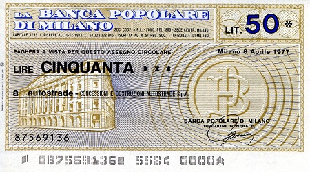 Italy (Emergency Issue) 50 Lire Pick Number: be9136 aUNC Banknote