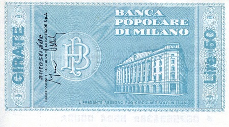 Italy (Emergency Issue) 50 Lire aUNC pick #: be9136