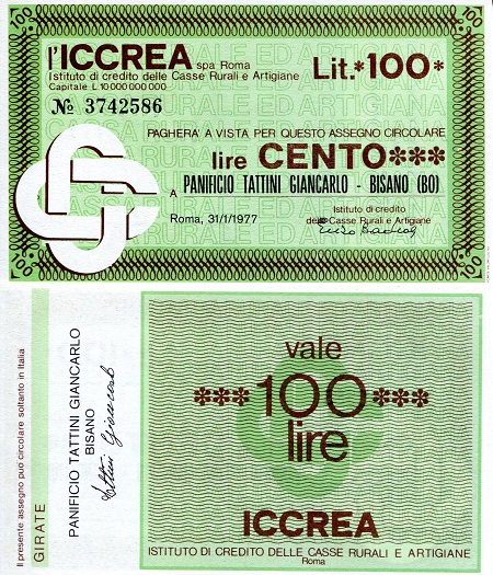 Italy (Emergency Issue) 100 Lire Pick Number: be16b UNC Banknote