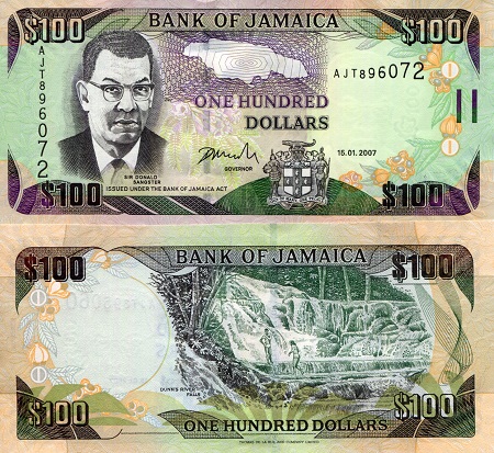 Jamaica 100 Dollars Pick Number: 84c UNC Banknote