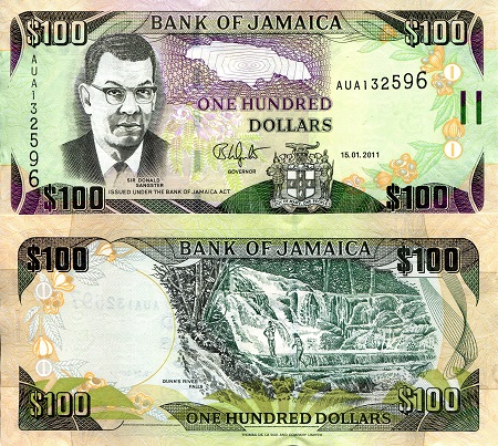 Jamaica 100 Dollars Pick Number: 84f UNC Banknote