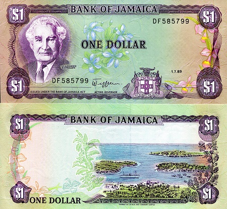 Jamaica 1 Dollar Pick Number: 68Ac UNC Banknote