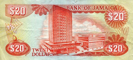 Jamaica 20 Dollar VF+ (see large scan) pick #: 72c