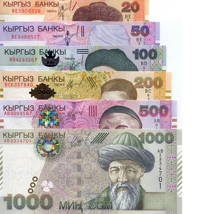 Kyrgyzstan 20-1,000 Som UNC pick #: 18-23