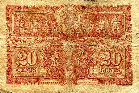 Malaya 20 Cents VG- (see large scan) pick #: 9a
