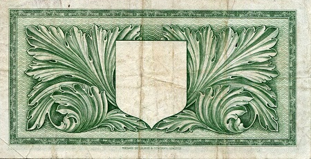 Malta 10 Shillings VG (see large scan) pick #: 21a