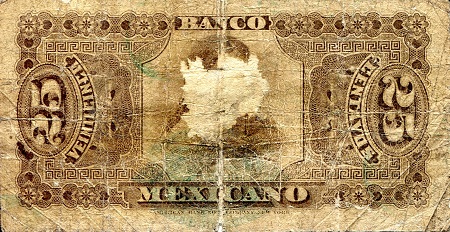 Mexico 25 Centavos G/Poor (see large scan) pick #: S151