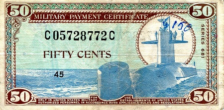 USA - Military 50 Cents Pick Number: m78 VG (see large scan) Banknote