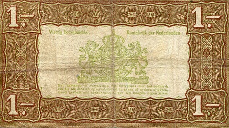 Netherlands 1 Gulden VG (See large scan) pick #: 61
