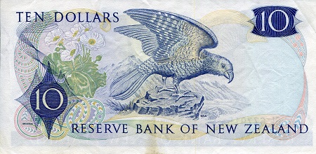 New Zealand 10 Dollars VF (see large scan) pick #: 166e