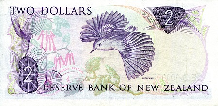 New Zealand 2 Dollars UNC pick #: 170b