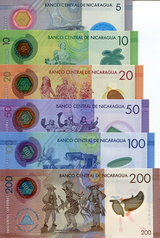 Nicaragua  5 - 200 Cordobas UNC pick #: 209b - 213a + New