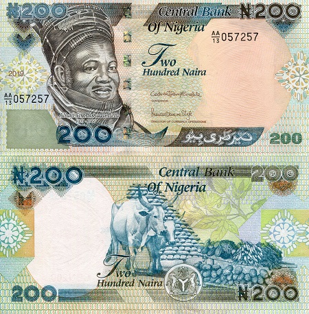 Nigeria 200 Naira Pick Number: 29y UNC Banknote