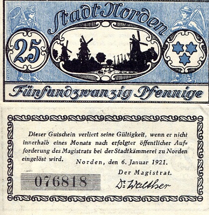 Germany - Notgeld 25 Pfennig Pick Number: NP XF Banknote