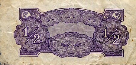 Oceania 1/2 Shilling VG (see large scan) pick #: 1a