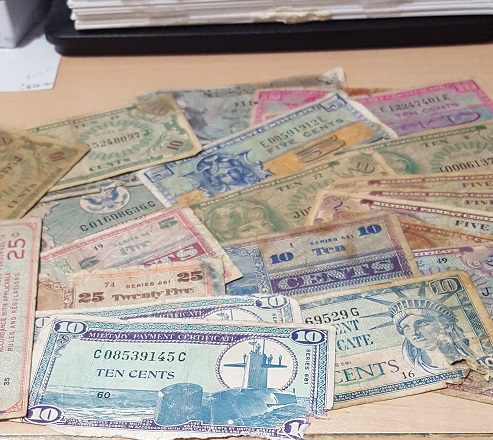 USA - Military Various Cents Pick Number: Various (25 notes) VG to Poor (low grade) Banknote