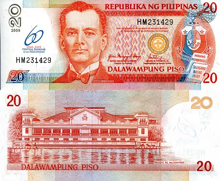 Philippines 20 Piso Pick Number: 200 UNC Banknote