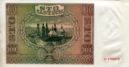 Poland 100 Zlotych XF/VF (see large scan) pick #: 103