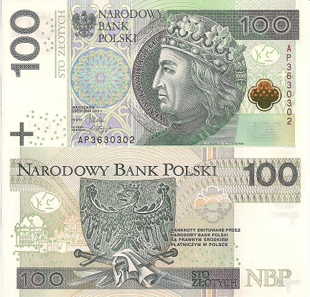 Poland 100 Zlotych Pick Number: 186 UNC Banknote