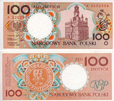 Poland 100 Zlotych Pick Number: 170 UNC Banknote