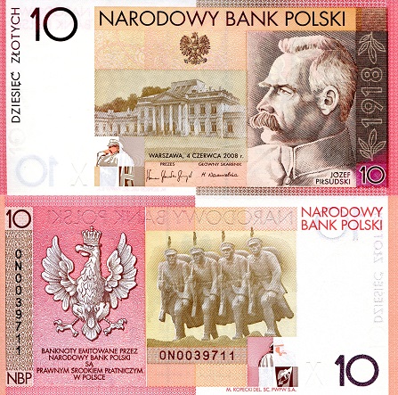 Poland 10 Zlotych Pick Number: 179 UNC Banknote