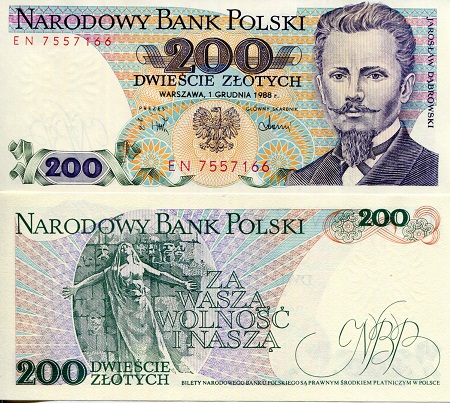Poland 200 Zlotych Pick Number: 144e UNC Banknote