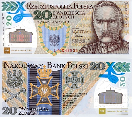 Poland 20 Zlotych Pick Number: 187 UNC Banknote