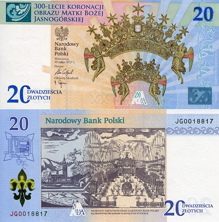 Poland 20 Zlotych Pick Number: 191 UNC Banknote
