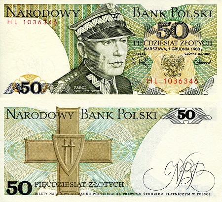Poland 50 Zlotych Pick Number: 142c UNC Banknote