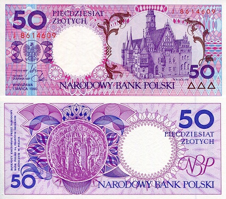Poland 50 Zlotych Pick Number: 169 UNC Banknote